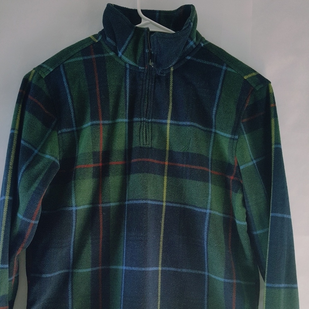 Nautica fleece dark green and blue